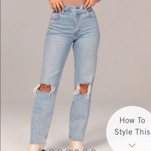 Abercrombie Curve Love High Rise Straight Jeans